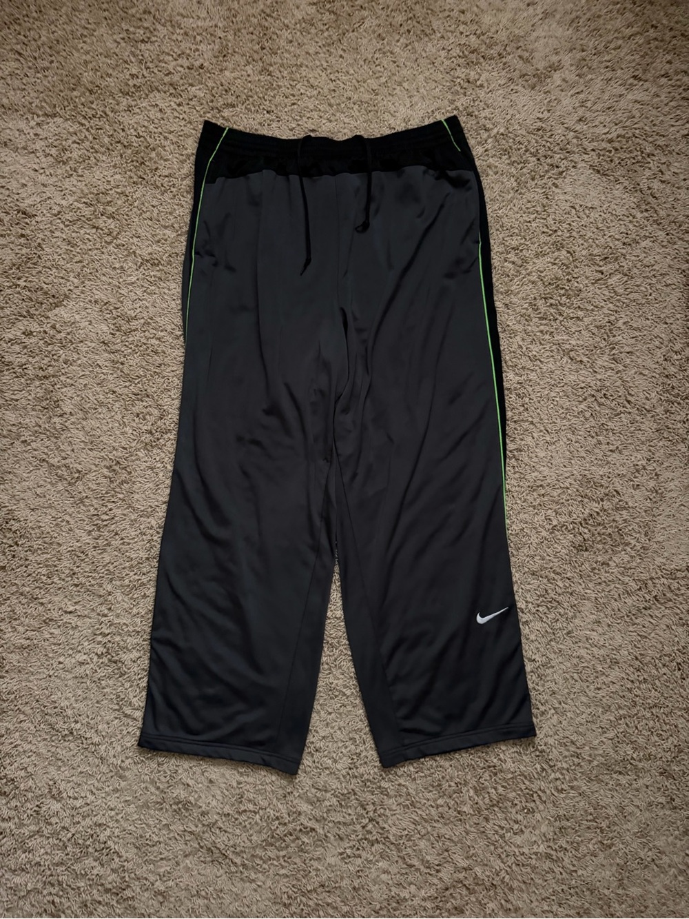 Vintage Nike Basketball Y2K Baggy Ankle Zip Gray Sweatpants Size 3XLT 36x31
